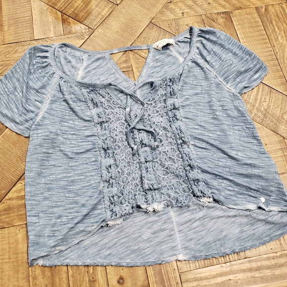Abercrombie & Fitch Relaxed Tshirt Top Blue Size L - Picture 2 of 7